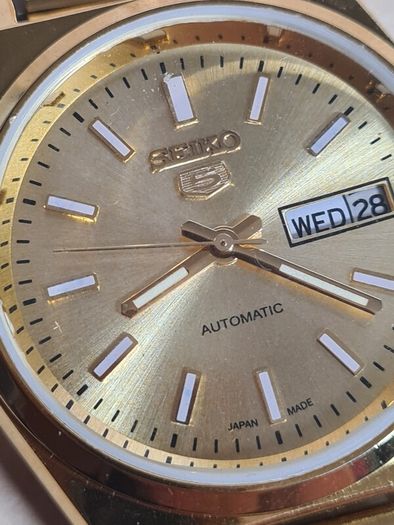 Seiko 5 Gold Watch Replica Mens