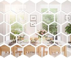 32 Pieces Removable Acrylic Mirror Setting Wall Sticker Decal for Home Living Room Bedroom Decor (FREE SHIPPING)