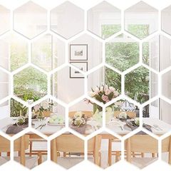 32 Pieces Removable Acrylic Mirror Setting Wall Sticker Decal for Home Living Room Bedroom Decor (FREE SHIPPING)