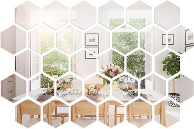 32 Pieces Removable Acrylic Mirror Setting Wall Sticker Decal for Home Living Room Bedroom Decor (FREE SHIPPING)