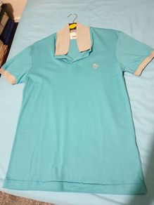 bench light blue grey small medium polo shirt