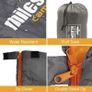 Camping Insulation 26700 Single Envelope Sleeping Bag | 2 Season | Full Length Dual Zip | Grey & Orange | Packs Down Tight | 170cm x 75cm (FREE POSTAGE) Image 4