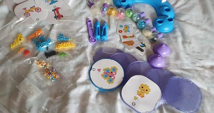 A Large Set of Beados Items plus A Quick Drying Design Station - Original Box Available - See Pics - Hours of Fun  - #