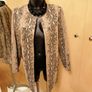 Women's Faux Suede Snake Print Coat Size M Image 2