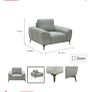 Grey Fabric Armchair Brand New Image 2