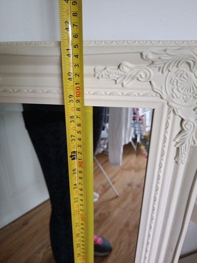 Cream Mirror & Demilune Table
