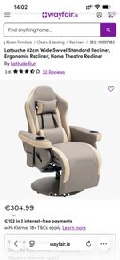 Home office Chair Wide Swivel Standard Recliner, Ergonomic Recliner, Home Theatre Recliner