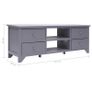 TV Cabinet Grey 115x30x40 cm Paulownia Wood Image 2