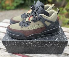 Jordan Spizike low Olive / university red