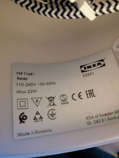 Hanging Ceiling Light x2 - IKEA Ranarp