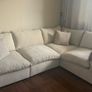 Cream Fabric Corner Sofa Image 5