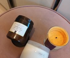 3 scented candles partially burnt