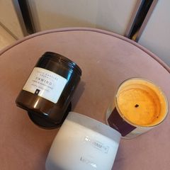 3 scented candles partially burnt