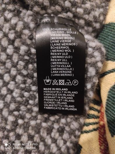 Irish made 100% merino wool poncho
