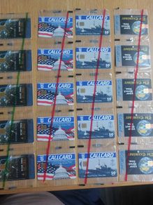 mint cards in strips