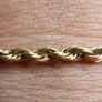 Vintage Solid 9K Yellow Gold 375 Thick Rope Chain Bracelet length 7,5" - 3,5g Image 2