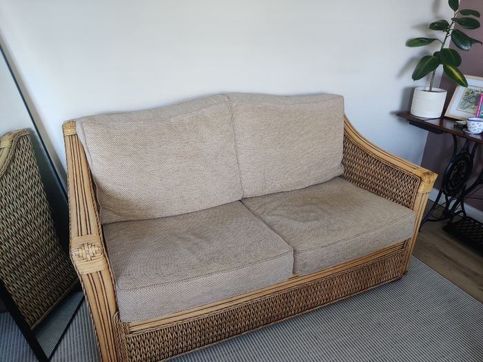 2 Seater Rattan Couch