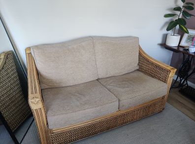 2 Seater Rattan Couch