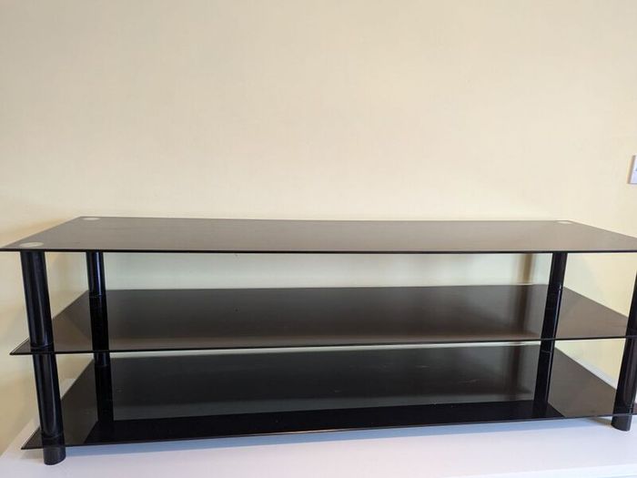 Glass tv stand