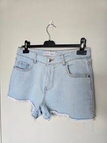 Primark Light Wash Denim Shorts UK 10 EU 38