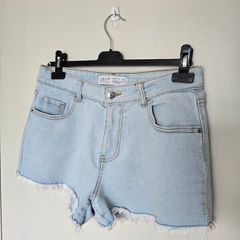 Primark Light Wash Denim Shorts UK 10 EU 38