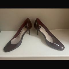 Bertie burgundy patin court high heels