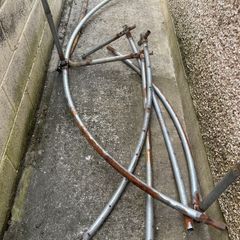 scrap metal from trampoline
