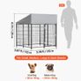 Outdoor Dog Kennel, 1.12 x 1.15 x 1.25 m Large Dog Kennel with Secure Lock, Outside Dogs Enclosures with UV-Resistant & Waterproof Roof Cover Image 7