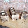 Tealight Holders Handmade From Reclaimed Wood, Shou Sugi Ban Set (+ 6 LED Lights)6 Image 4