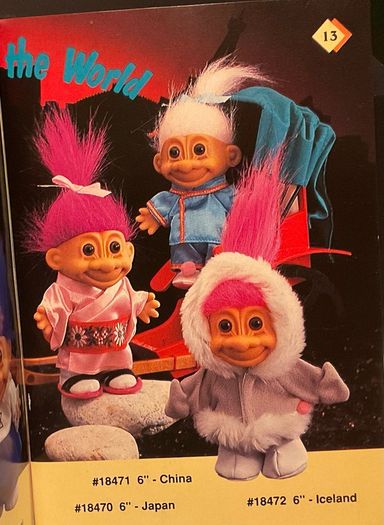 Authentic Vintage 90's Russ Troll doll "around the world " China