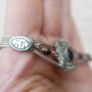 Vintage 925 Sterling Silver - Vintage Black Onyx Chain Bracelet 13,8g Image 2