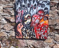 Original Acrylic Painting  Faces of War II