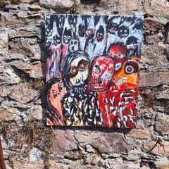 Original Acrylic Painting  Faces of War II
