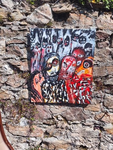Original Acrylic Painting  Faces of War II