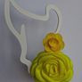 Fluroscent Yellow & Mustard Two-tier Floral Dangle Earrings Image 4