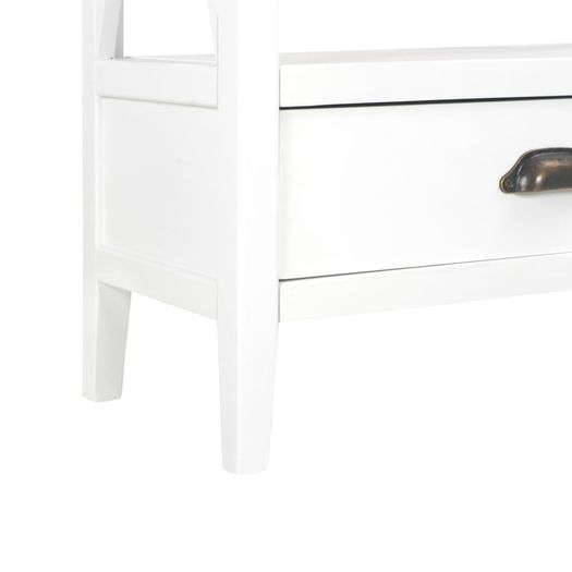 Bookcase with 1 Drawer White 60x30x170 cm MDF
