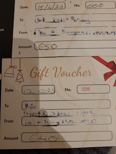 gift vouchers for ivy studios hairdressers