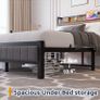 King Size Bed Frame with Upholstered Headboard Image 5