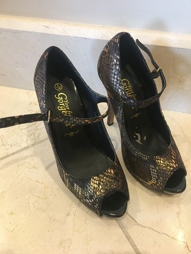 New Look Snake Skin Effect Dress Heels Size 5 (Brand New)