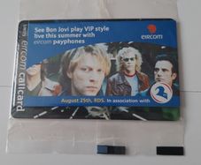 New mint John bon jovi call card