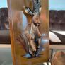 Rare Vintage Rhobard Rhonya Rhodesia Teak and Copper Sable Antelope Mounted Plaque Image 2