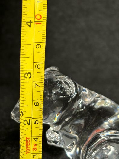 Vintage Lead Crystal Mouse Figurine / Desk Accessory