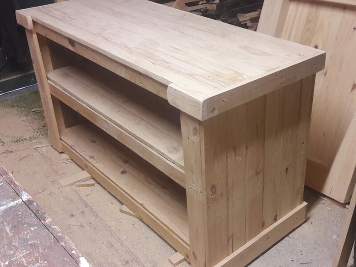 Rustic kitchen island