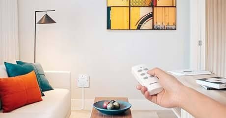 DEWENWILS Wireless Remote Control Sockets, 13A 3120W Heavy Duty Remote Switch, 30M Control Range, Programmable Remote Plug for Vacs, 5 Sockets and 2 Remotes