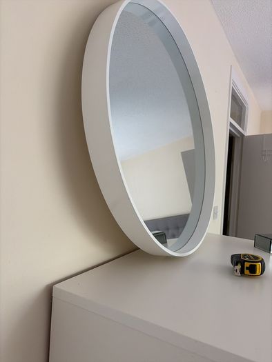 Round large mirror
