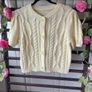 cardigan lemon cable knit statement button detail 12/14 Image 3
