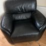 Black leather couch suite Image 8