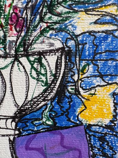 Original Art Fauvist Floral Art Gift