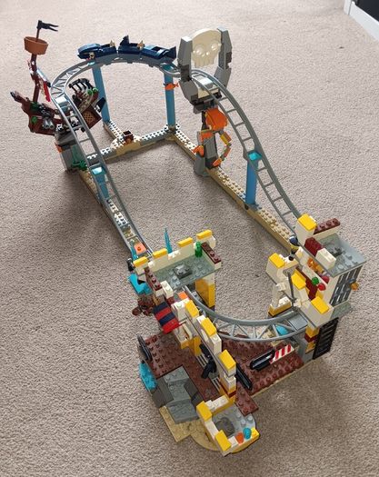 Lego compatible rollercoaster
