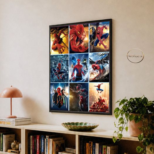 Wall Art Spiderman movie collection 1-9 unique design.A1 Gloss